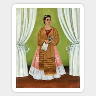 Self Portrait Dedicated to Leon Trotsky (Between the Curtains) - Frida Kahlo Sticker